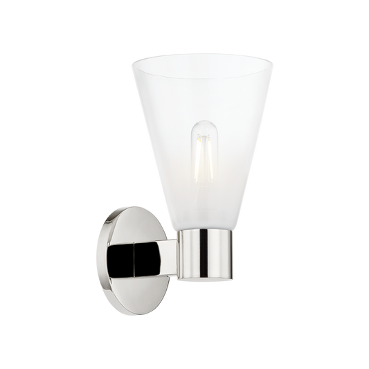 Alma Wall Sconce Small Wall Sconce Polished Nickel