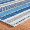 Always Greener Blue/Grey Machine Washable Rug WASHABLE