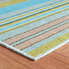 Aquinnah Ticking Multi Machine Washable Rug WASHABLE