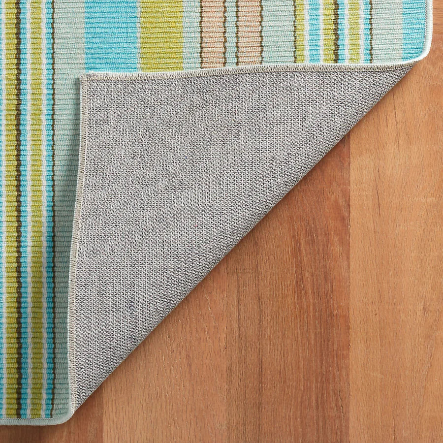 Aquinnah Ticking Multi Machine Washable Rug WASHABLE