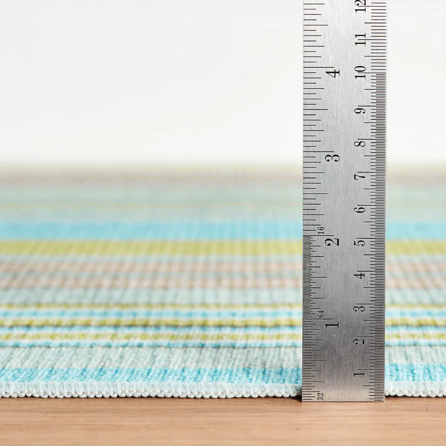 Aquinnah Ticking Multi Machine Washable Rug WASHABLE