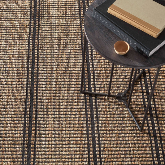 Arbor Black Handwoven Jute Rug Rugs