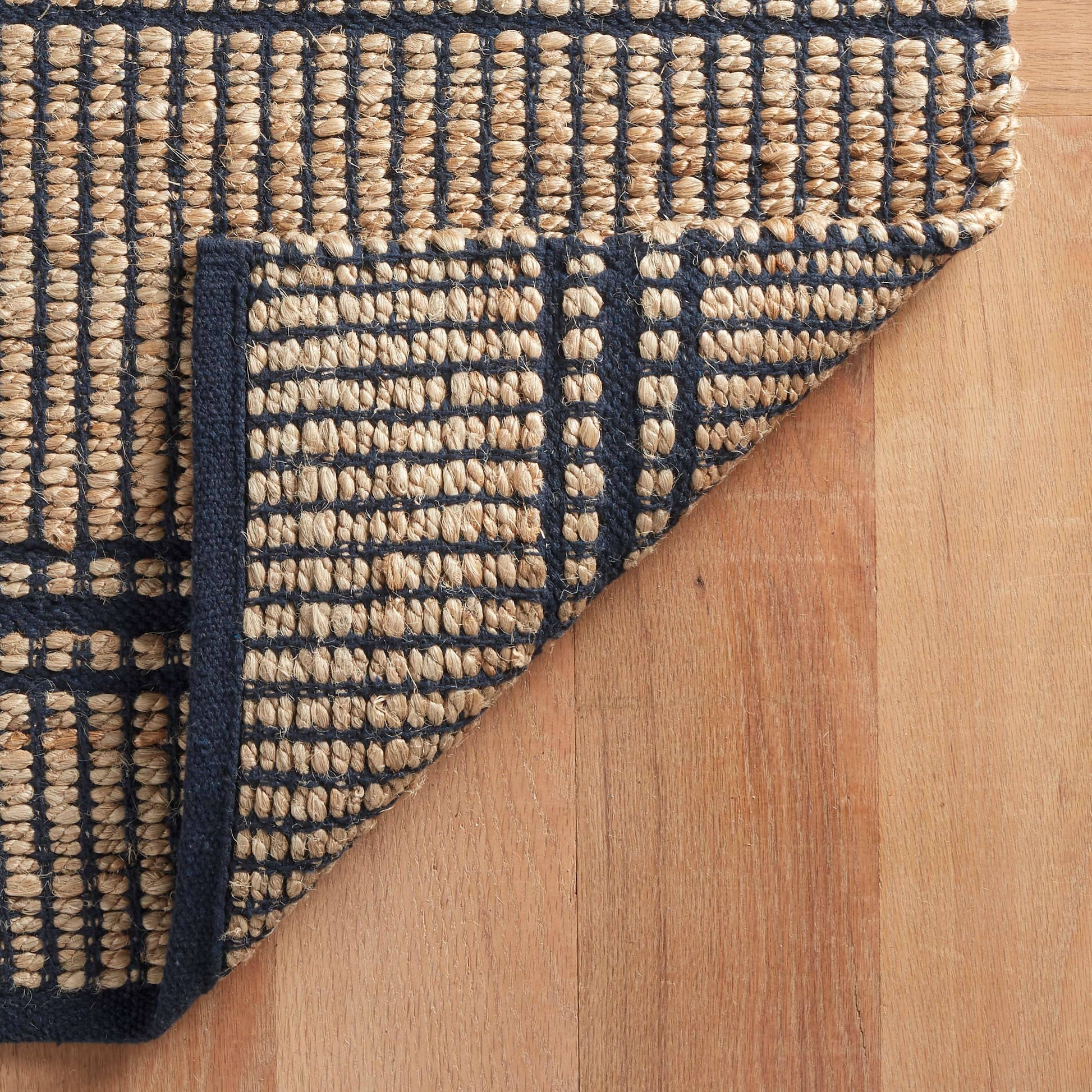 Arbor Navy Handwoven Jute Rug Rugs