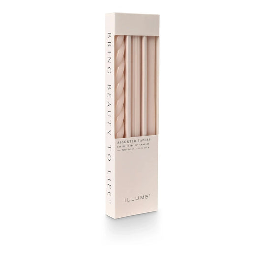 Assorted Pale Pink Taper Candles & Home Fragrance