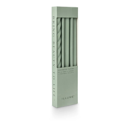 Assorted Sage Green Taper Candles & Home Fragrance