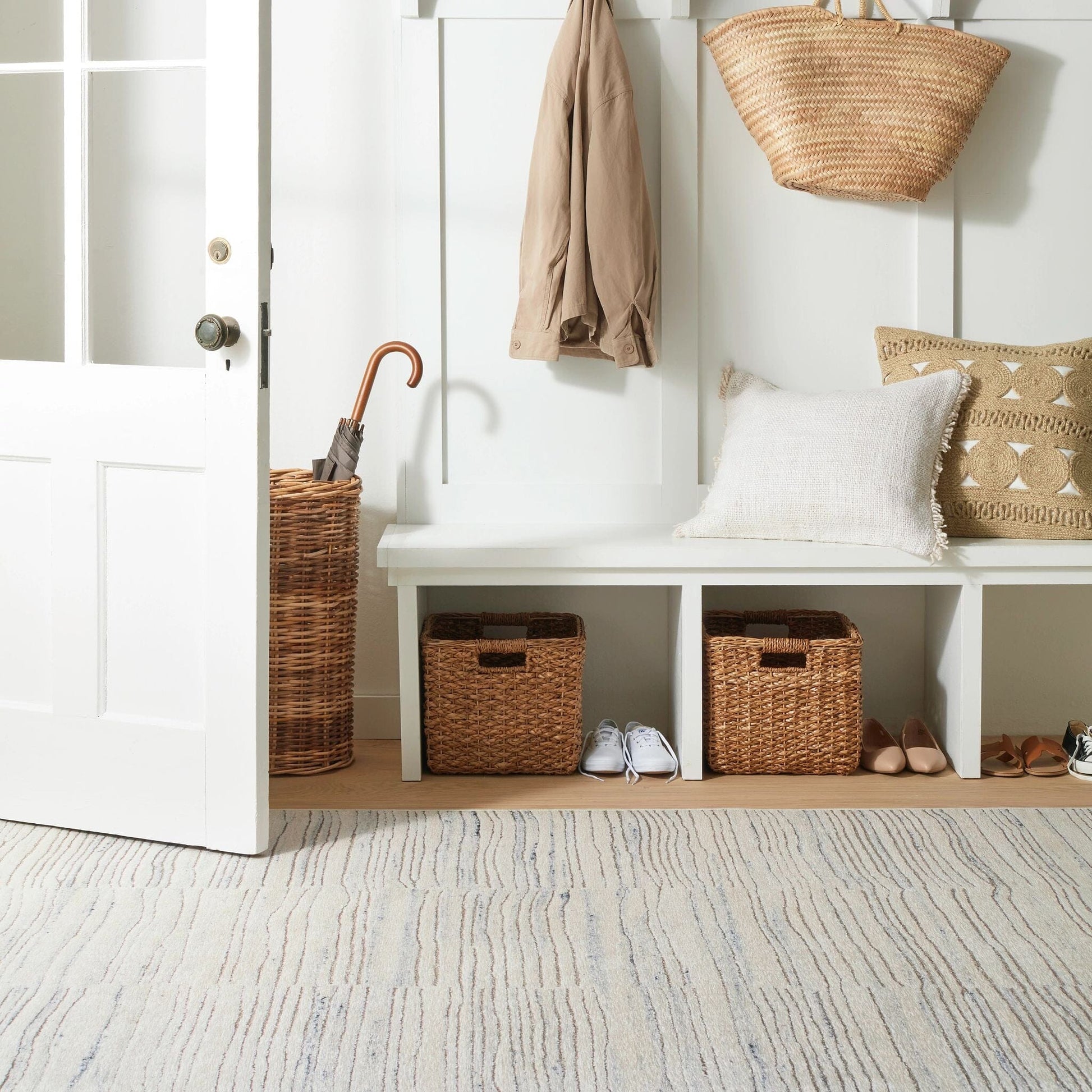 Avery Oatmeal Machine Washable Rug Machine Washable Rug