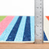 Beach Stripe Multi Machine Washable Rug WASHABLE
