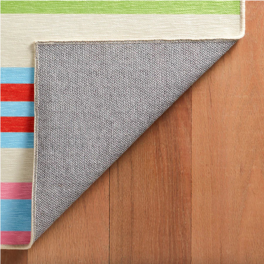 Beach Stripe Multi Machine Washable Rug WASHABLE