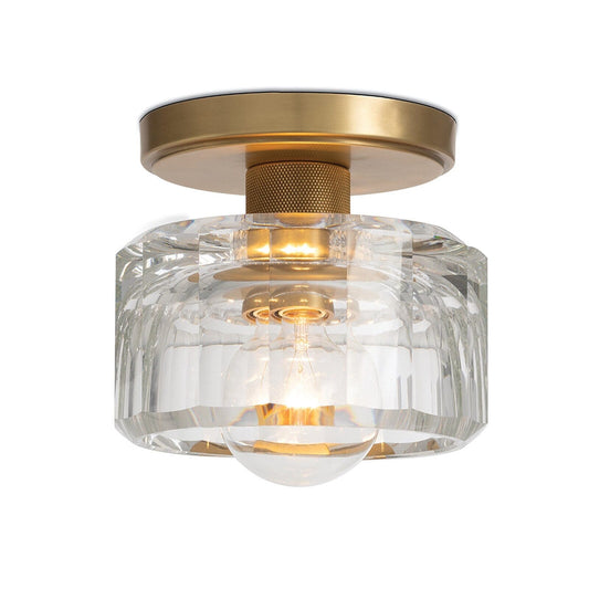 Bijoux Crystal Flush Mount Flush Mount Natural Brass