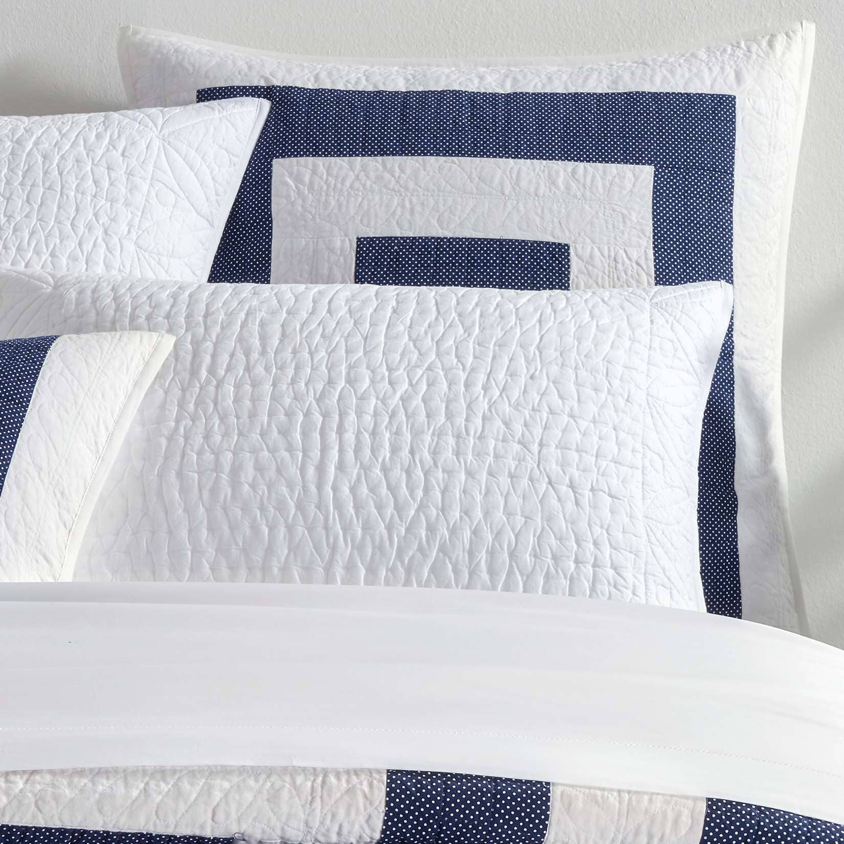 Birch Point Navy Quilted Sham