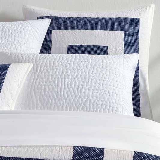 Birch Point Navy Quilted Sham