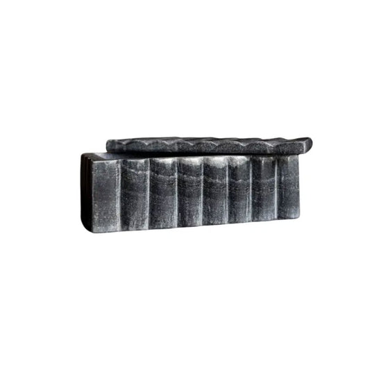 Black Marble Fluted Box Objects & Accents