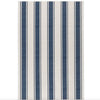 Blue Awning Stripe Machine Washable Rug WASHABLE