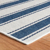 Blue Awning Stripe Machine Washable Rug WASHABLE