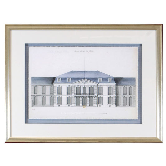 Blue Roof Facade VII Framed Art