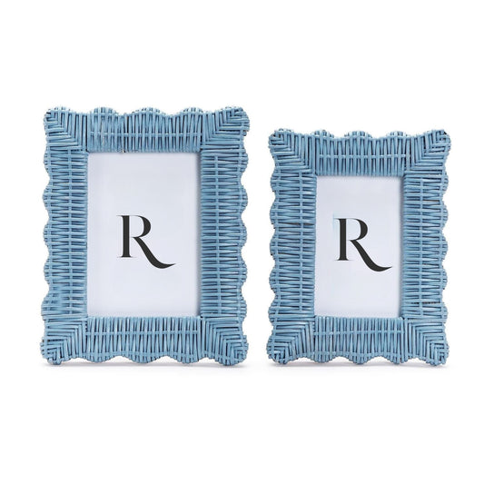 Blue wicker photo frame Picture frame