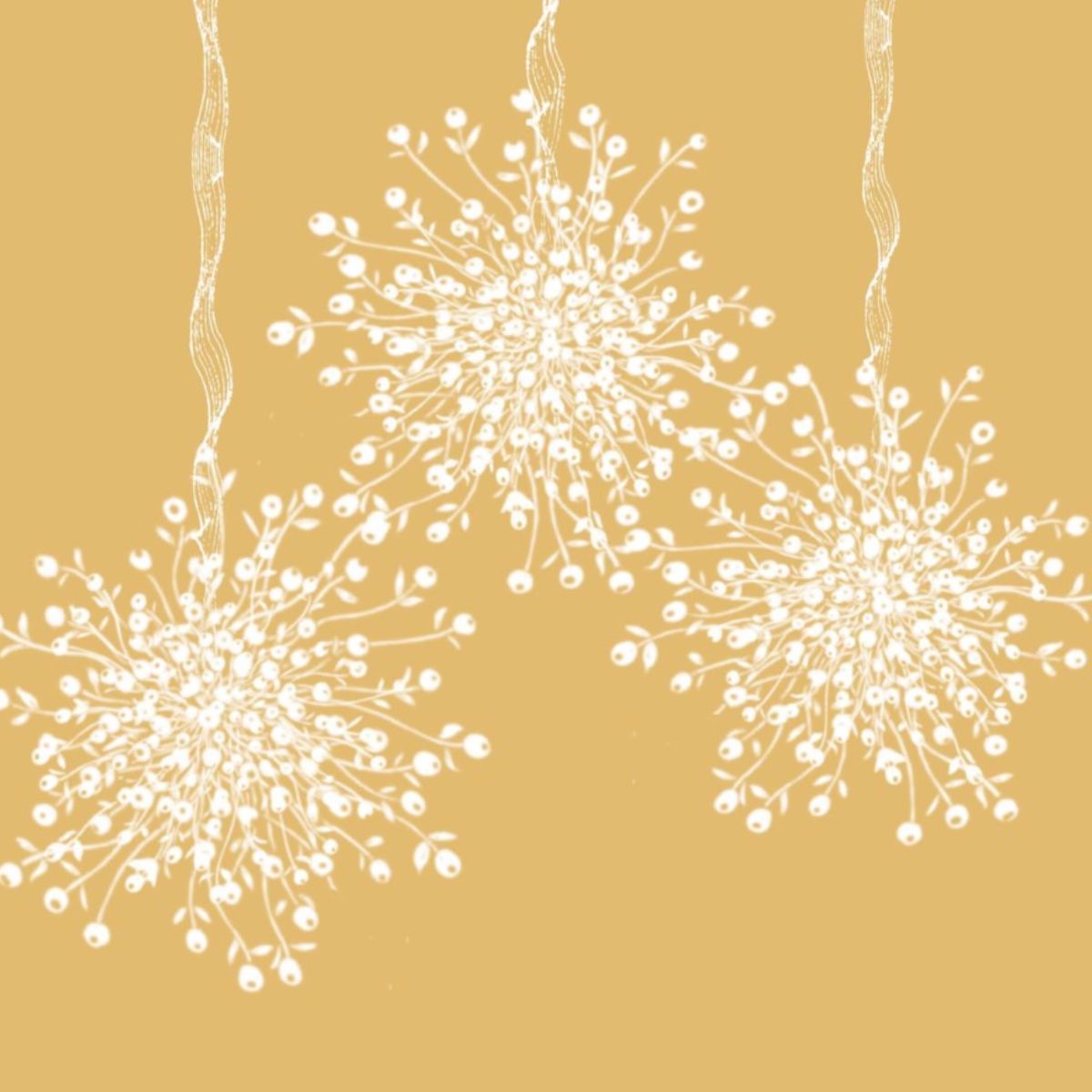 Boule de Gui Or- Paviot Dinner Napkin Kitchen