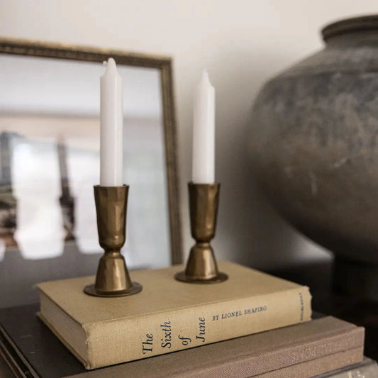 Brass Tapered Candle Holder Objects & Accents