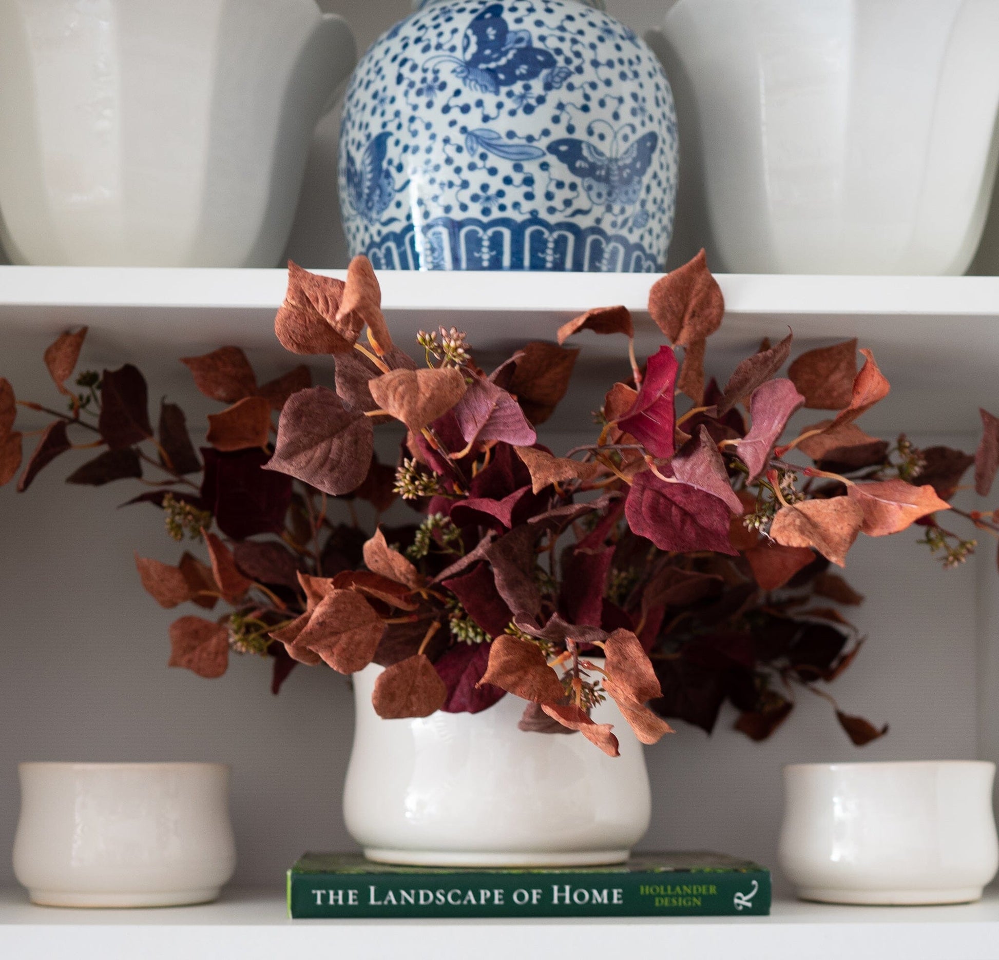 Burgundy & Rust Silver Dollar Eucalyptus 38" Greenery