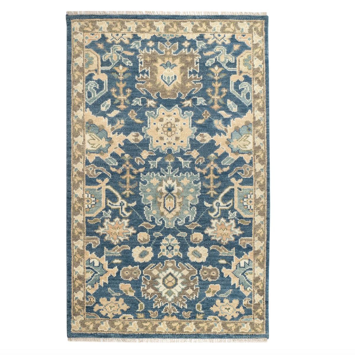Camille Navy Hand-knotted Rug Rugs