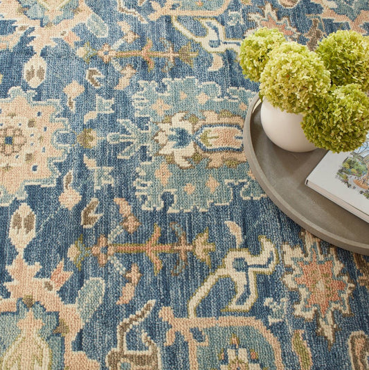 Camille Navy Hand-knotted Rug Rugs