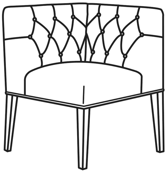 Catherine Sectional Banquette - Corner Chair Dining Chairs