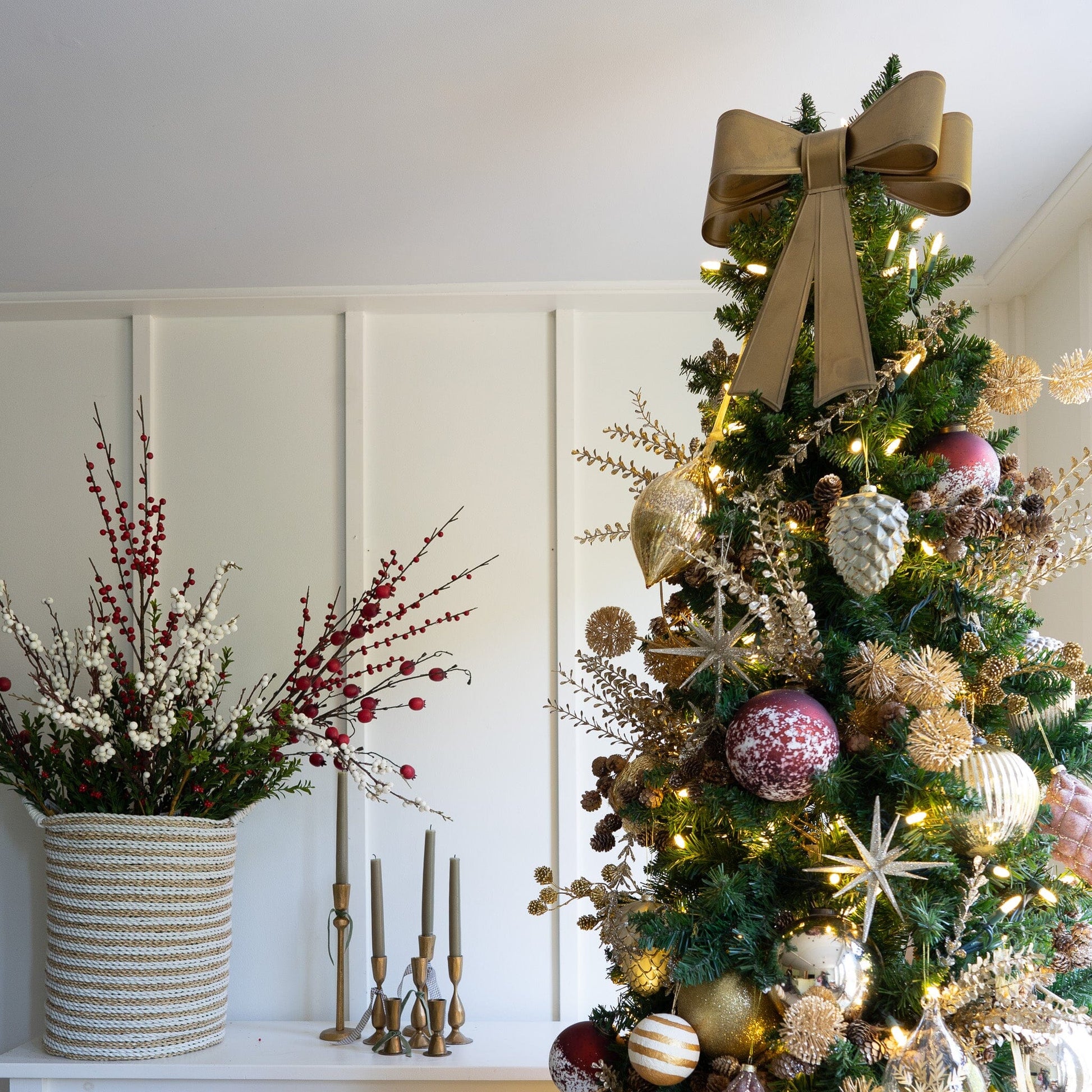 Champagne Stem with Teardrop Leaves - 31" Greenery
