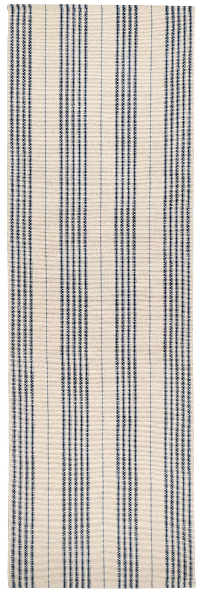 Conway Blue Handwoven Cotton Rug Rugs