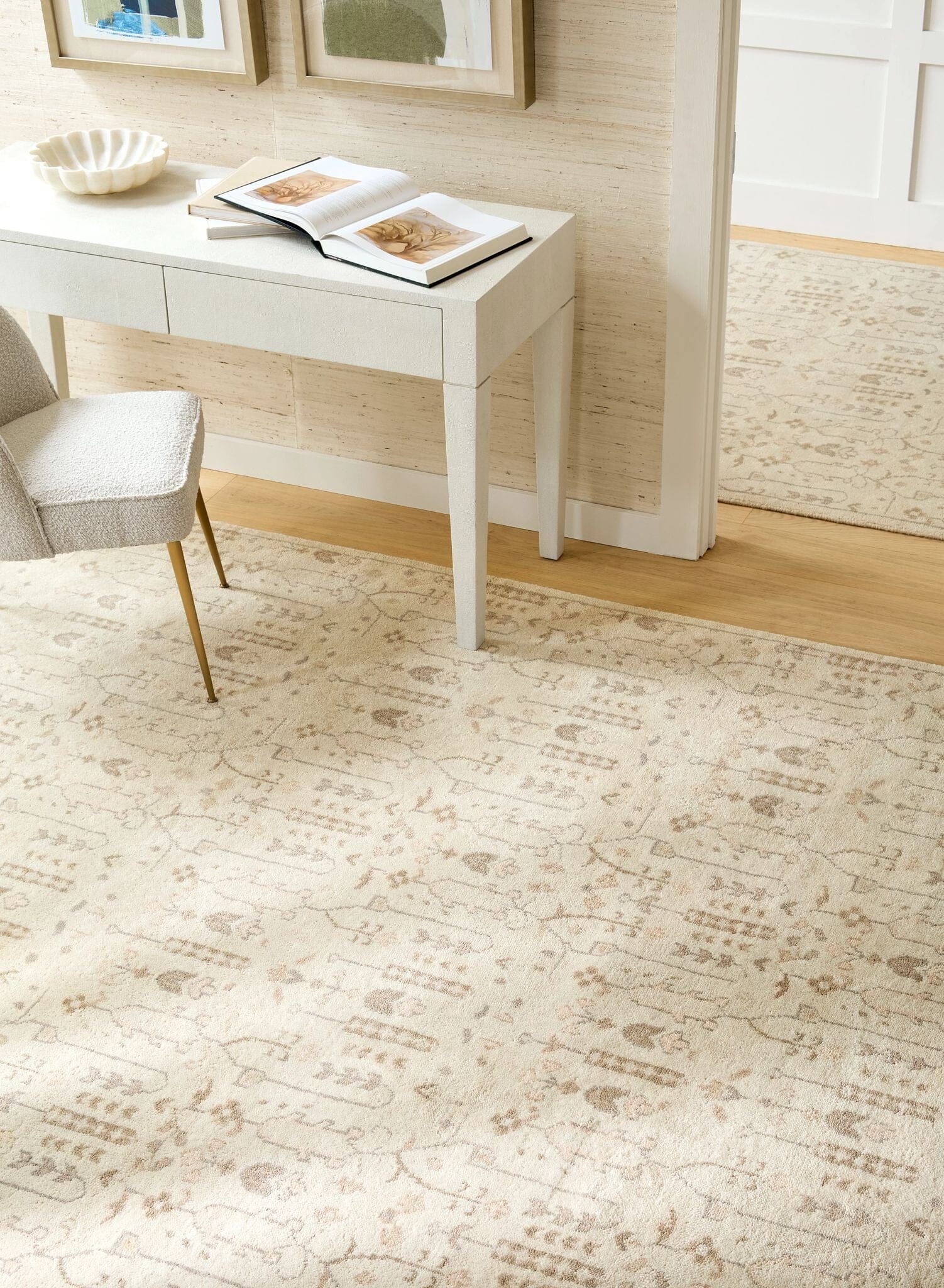 Dara Cream Hand Knotted Wool Rug Rugs
