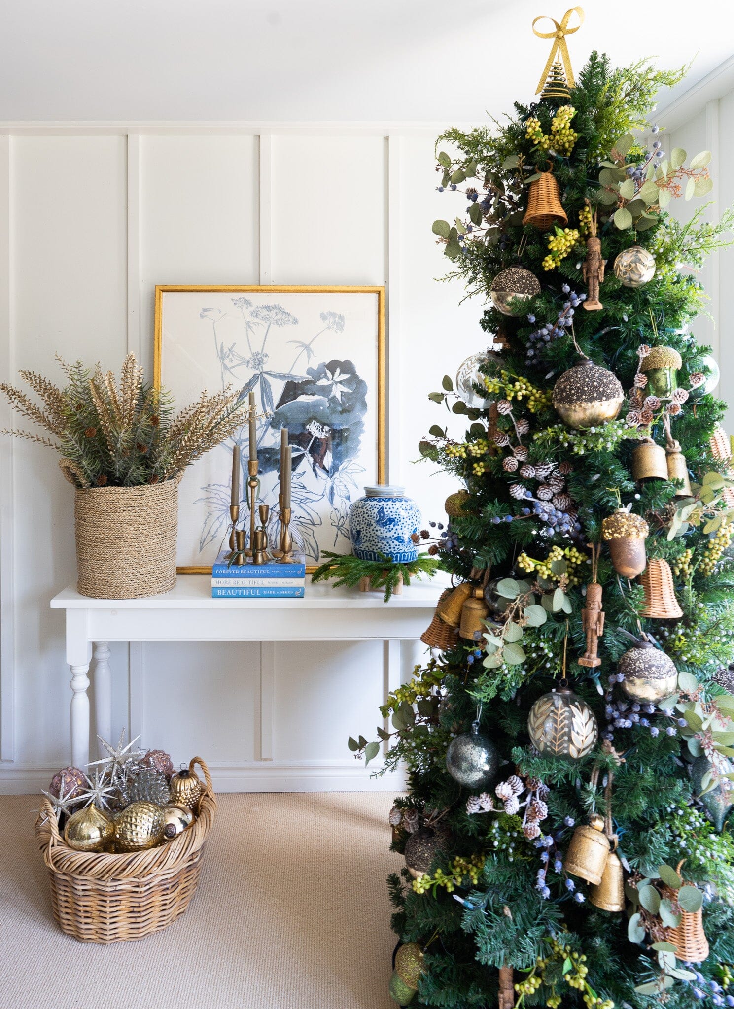 Dark Blue Mercury Glass Ornament Objects & Accents