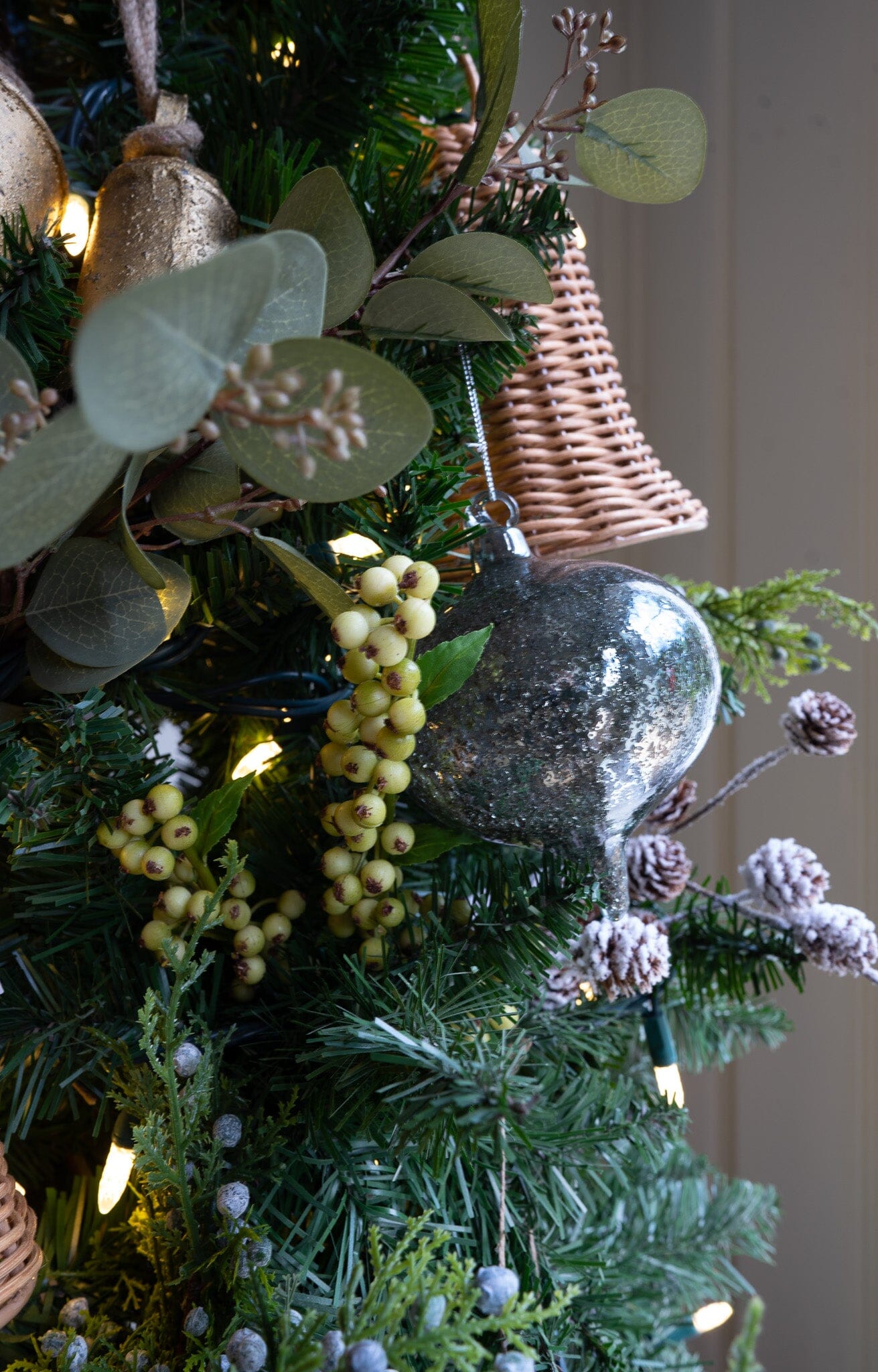 Dark Blue Mercury Glass Ornament Objects & Accents