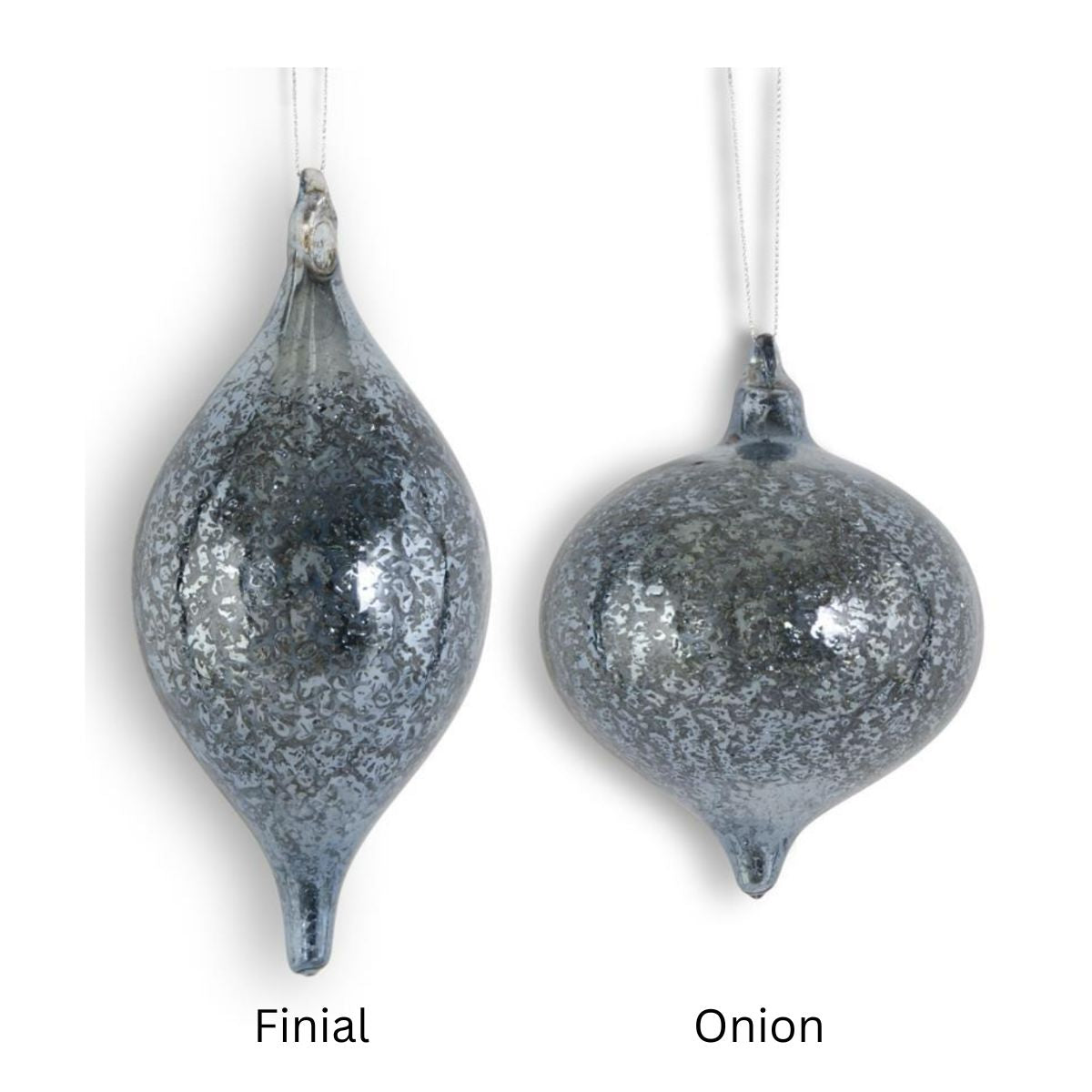 Dark Blue Mercury Glass Ornament Objects & Accents