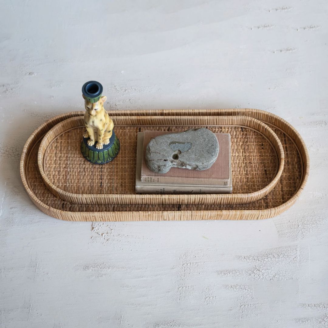 Decorative Rattan Tray Vases & Planters