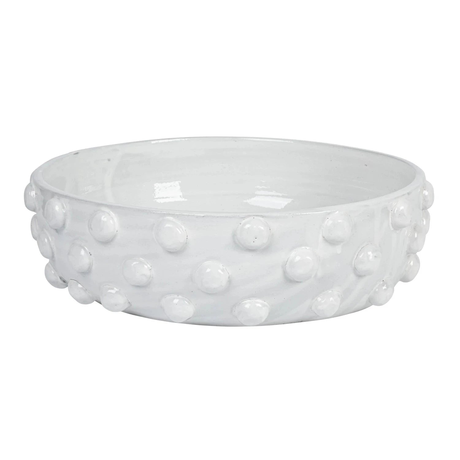 Decorative Terra Cotta Dotted Bowl Objects & Accents