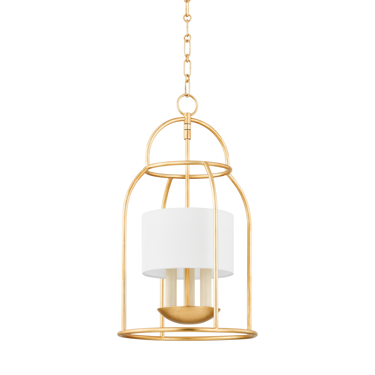 Delia Lantern Small Lantern Vintage Gold Leaf