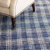 Denim Plaid Handwoven Cotton Rug Rugs