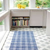 Denim Plaid Handwoven Cotton Rug Rugs