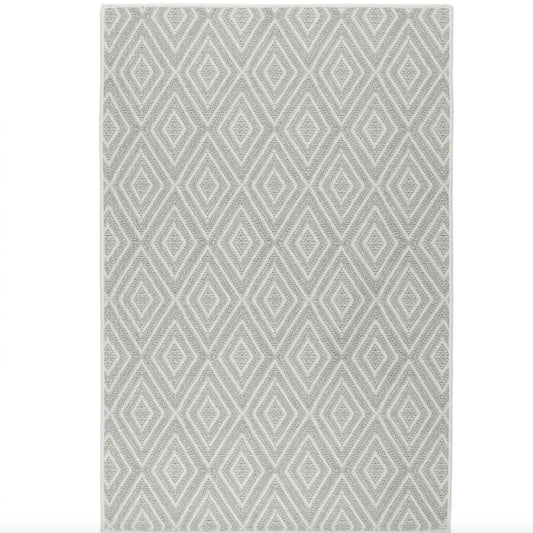 Diamond Platinum/White Machine Washable Rug WASHABLE