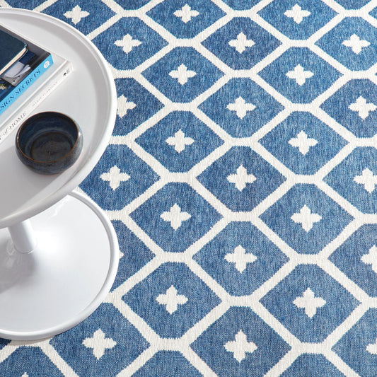 Elizabeth Navy Machine Washable Rug Machine Washable Rug