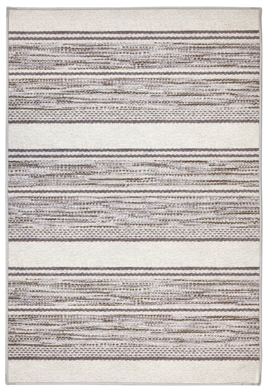 Ellington Stripe Grey Machine Washable Rug Rugs
