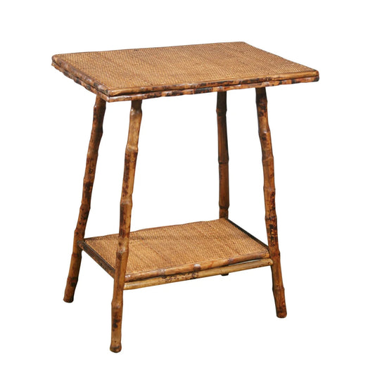 English Bamboo Side Table - Rectangle Accent Tables