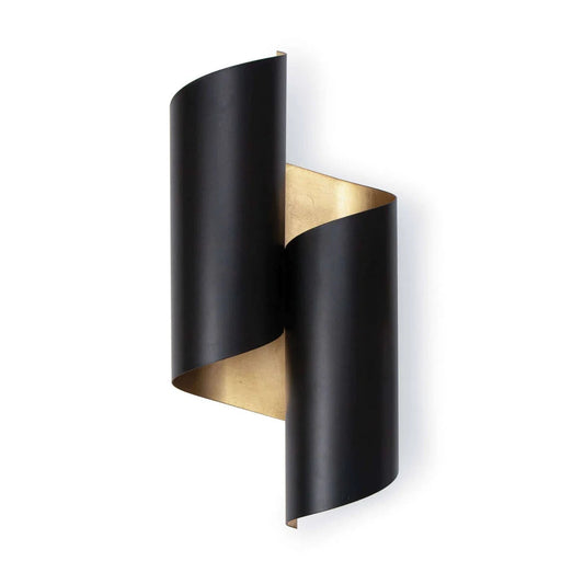 Folio Sconce Wall Sconces Black and Gold