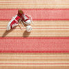 Framboise Ticking Multi Machine Washable Rug WASHABLE