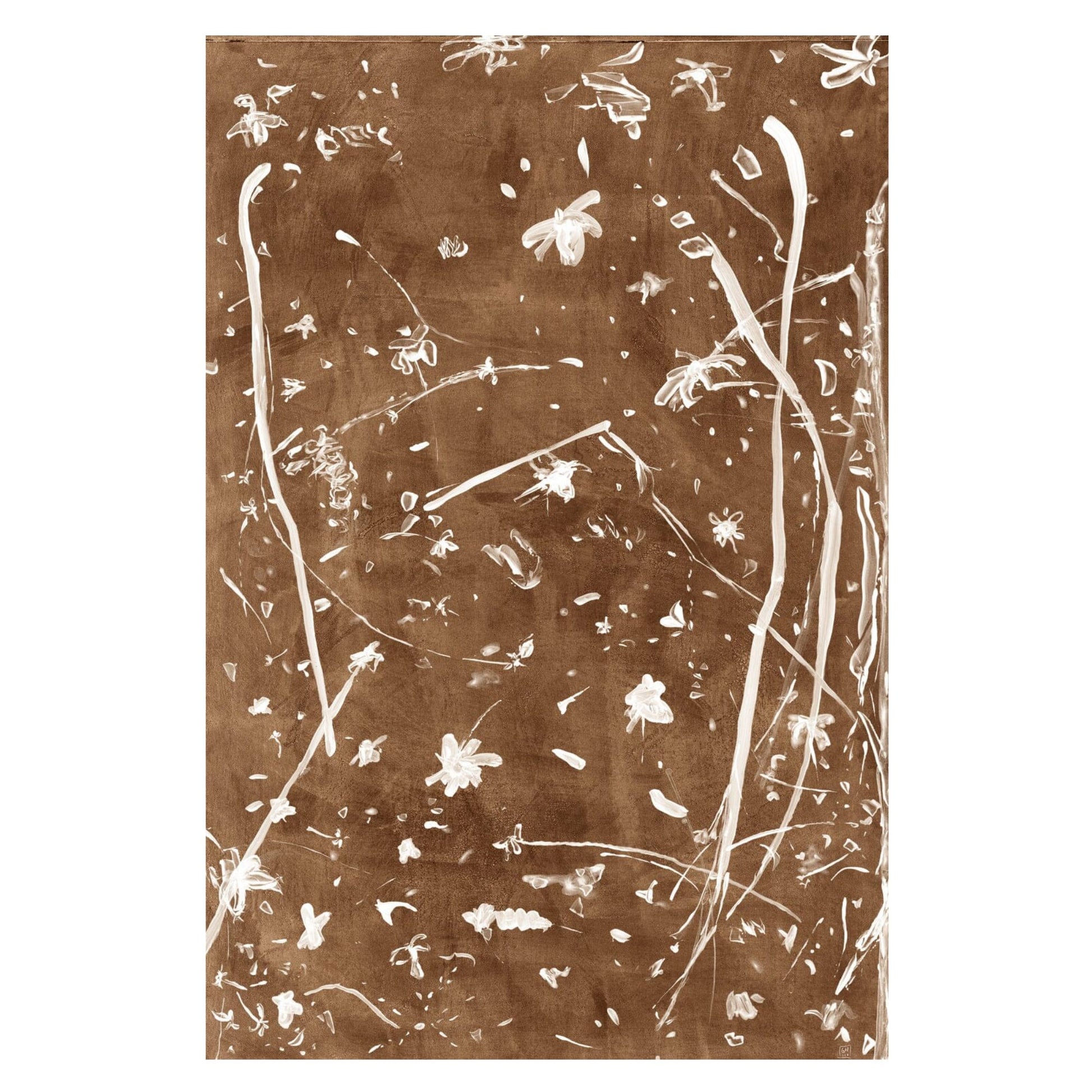 Frond Gestures I- Canvas Framed Art Mocha