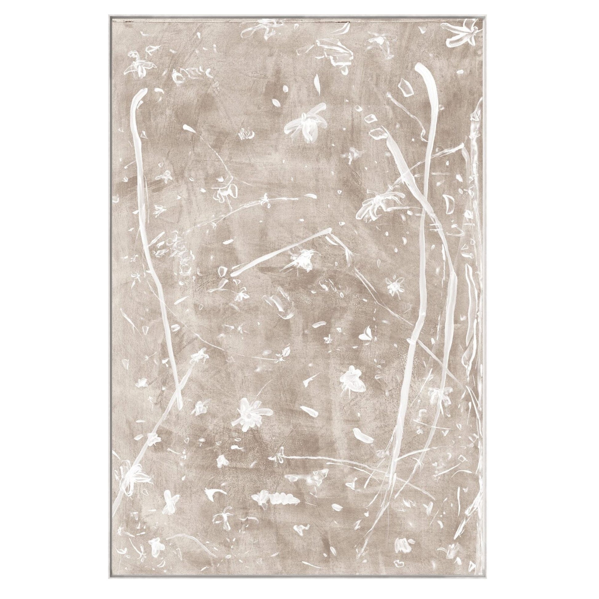 Frond Gestures I- Framed Canvas Framed Art Taupe