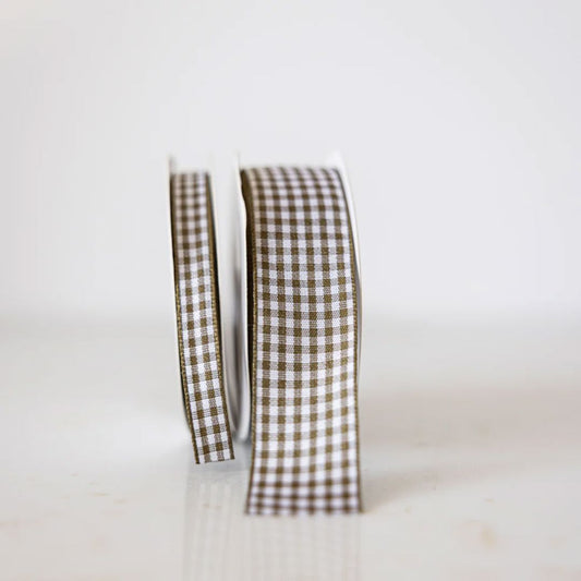 Gingham Olive Ribbon Holiday Decor Kitchen