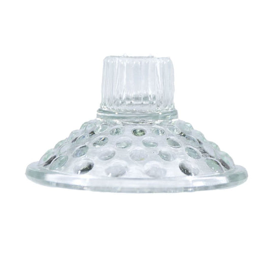 Glass Hobnail Taper Holder Greenery