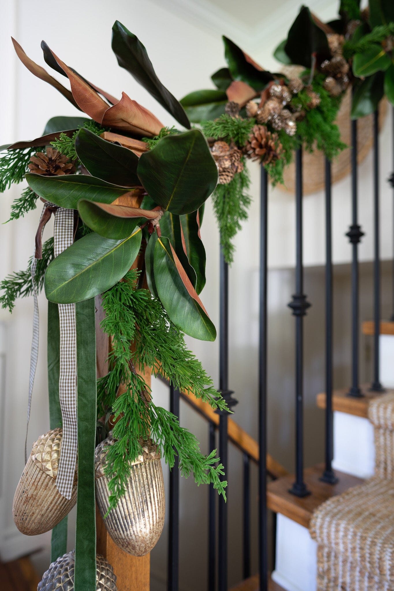 Gold Acorn Ornament- 6" Objects & Accents