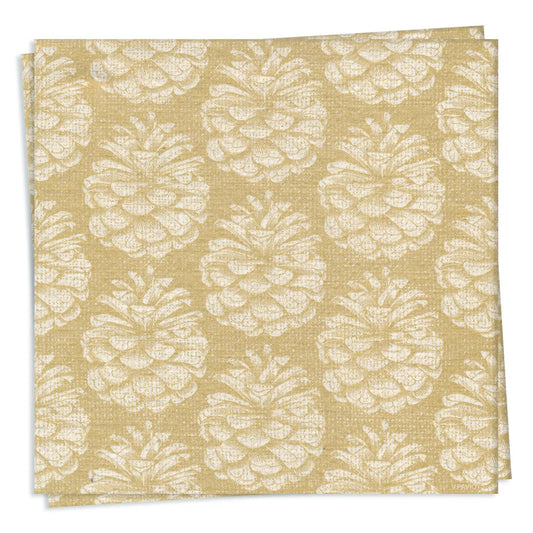 Gold Pinecone - Paviot Dinner Napkins Linens