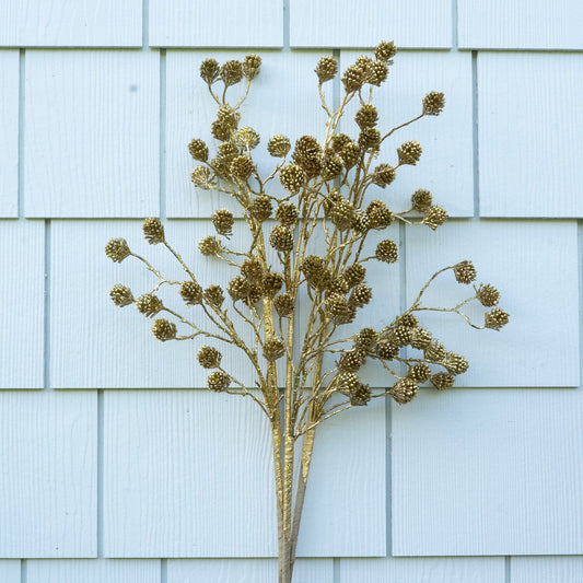 Gold Pinecone Stem - 28" Objects & Accents